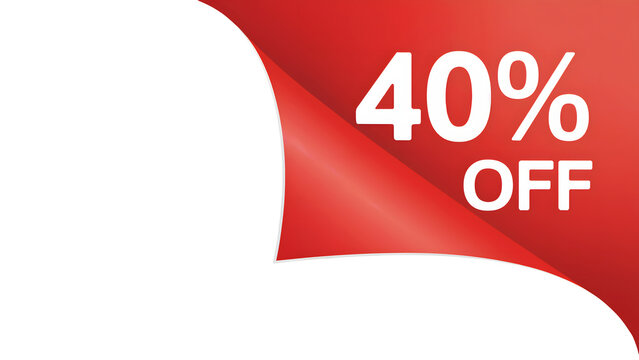 Exclusive 40 percent off deal today only, don't miss out on this incredible offer