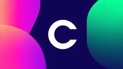 Fototapeta premium Colorful Abstract Letter C Design