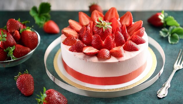 delightful strawberry cake creation for special celebrations