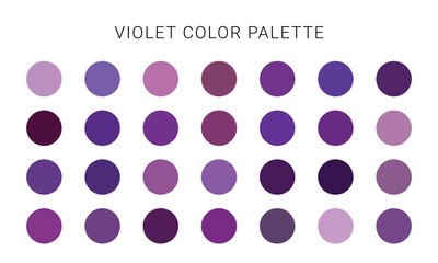 Vector Violet Color Palette Collection