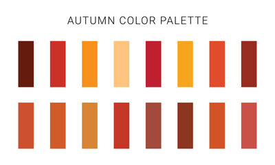 Vector Autumn Color Palette Collection