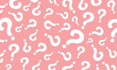 Vector White Question Marks On Pink Background