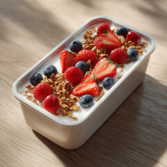 strawberries and blueberries generative ai