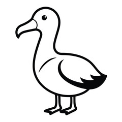 Solid color Wandering Albatross animal vector design