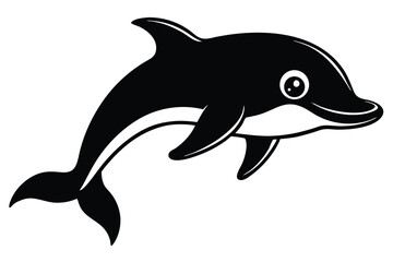 Obraz premium design a flat style dolphin character set with pl.eps