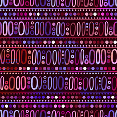 Boho chic abstract tribal hippie ethnic seamless pattern. Hand drawn endless motif in watercoloor and digital. Mixed media geometric design for textile, fabric, packaging, decoupage, prints