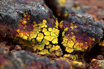 Vibrant Lichen on a Rocky Surface