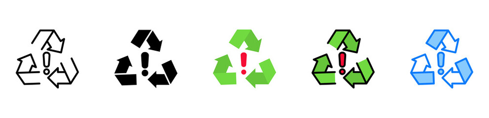 Recycling icon multiple style 