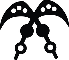 Akofena Adinkra African sword of war symbol for authority and legality.