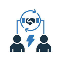 Conflict Resolution mixed color icon