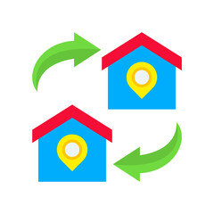 Relocation flat icon