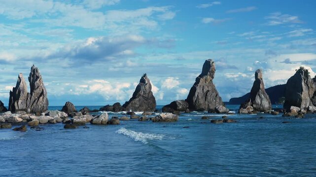 橋杭岩 和歌山県串本町 Coastal Rock Pillars of Hashigui-iwa &ndash; Kushimoto Town, Wakayama