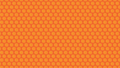 Orange color fabric art