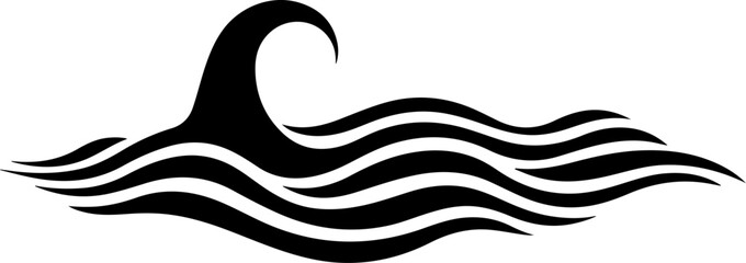 Fototapeta premium Wave Logo Vector Elements – Abstract Water Wave Icon Set