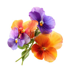 Vibrant pansies in close-up