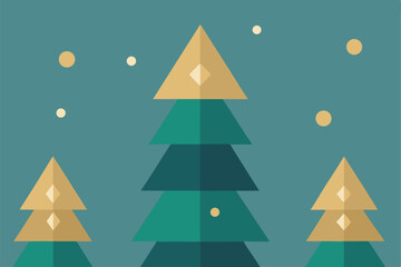 Fototapeta premium minimalist christmas tree background with repeati (1).eps