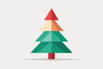 Fototapeta premium minimalist christmas tree clipart using geometric (1).eps