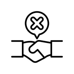 Avoid Handshake line icon