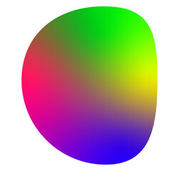 Abstract gradient shape isolated on transparent background for modern design