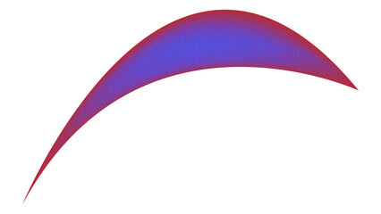 Abstract gradient curve shape isolated on transparent background for modern design