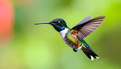 Fototapeta premium Vibrant hummingbird in flight