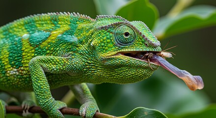 Colorful Chameleon Close-up