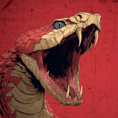 Zombie snake angry Generative ai