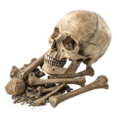Human Skull with Crossed Bones