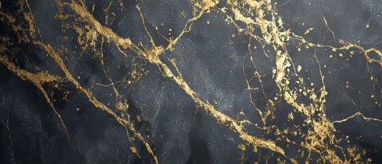 Fototapeta premium Elegant black and gold marble texture background