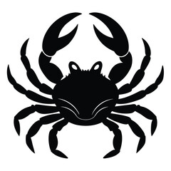crab silhouette black vector icon