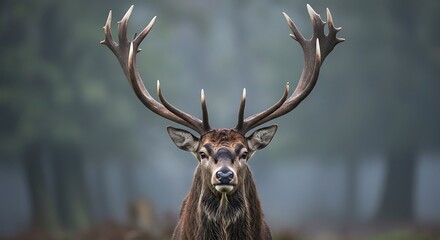 Fototapeta premium Majestic Stag in Mist