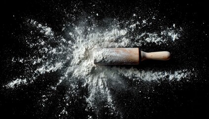 Flour dust explosion with rolling pin