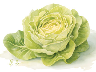 cabbage isolated on white background