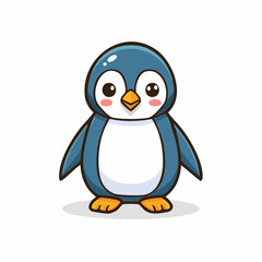 Charming Cartoon Penguin Illustration with Friendly Expression and Cute Design Elements