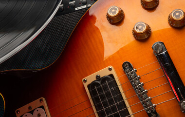 abstract musical background with guitars