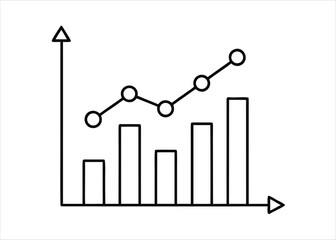 Abstract continuous line drawing depicting a positive financial trend with upward movement and growth indicators in a clean modern style