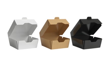 Stylish food containers offering versatile packaging for modern takeaway needs