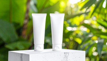 White Plastic Tubes on Display