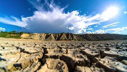 Barren Dry Land Under a Stark Sky: Climate Change Crisis