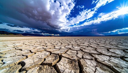 Barren Dry Land Under a Stark Sky: Climate Change Crisis