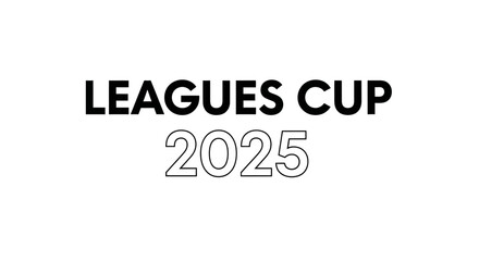 International Soccer Tournament 2025 graphic. Minimalist black text logo on a white background for a major football championship.