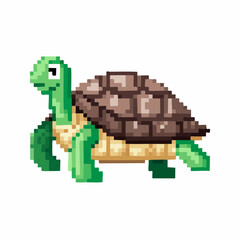Pixelated Turtle Illustration: A Nostalgic Journey into 8-Bit Graphics and Creative Design