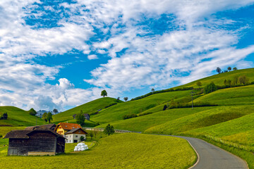 rural landscape in the mountains