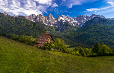 mountain hut in the alps