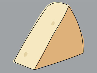 Cheese in a continuous striped pattern