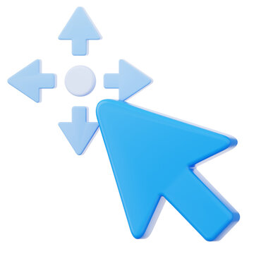Drage Mouse Pointer User Interface 3D Icon