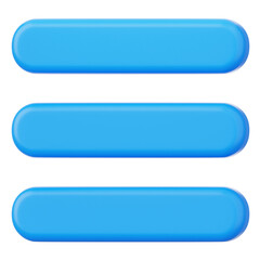 Fototapeta premium Hamburger menu User Interface 3D Icon