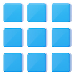 Menu Grid User Interface 3D Icon