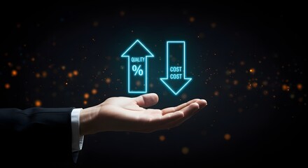 High Quality, Low Cost: Business Concept Image