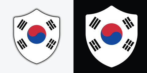 South Korea Flag Design EPS Vector | Korean National Symbol Illustration | Official Country Flag Icon for Print, Digital, Education, Travel, and Patriotic Projects